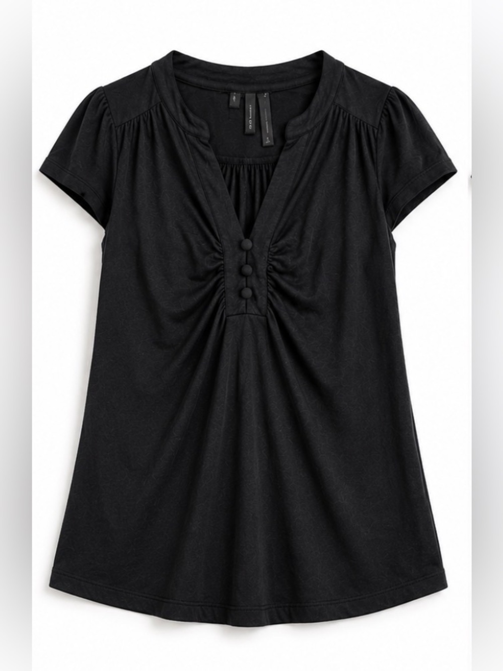 [Old Navy] Black Ruched Short Sleeve Top – Size S